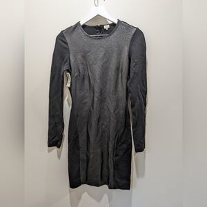 Wilfred Royan Long Sleeve Vegan Leather Two Toned Dress SIZE M NWT